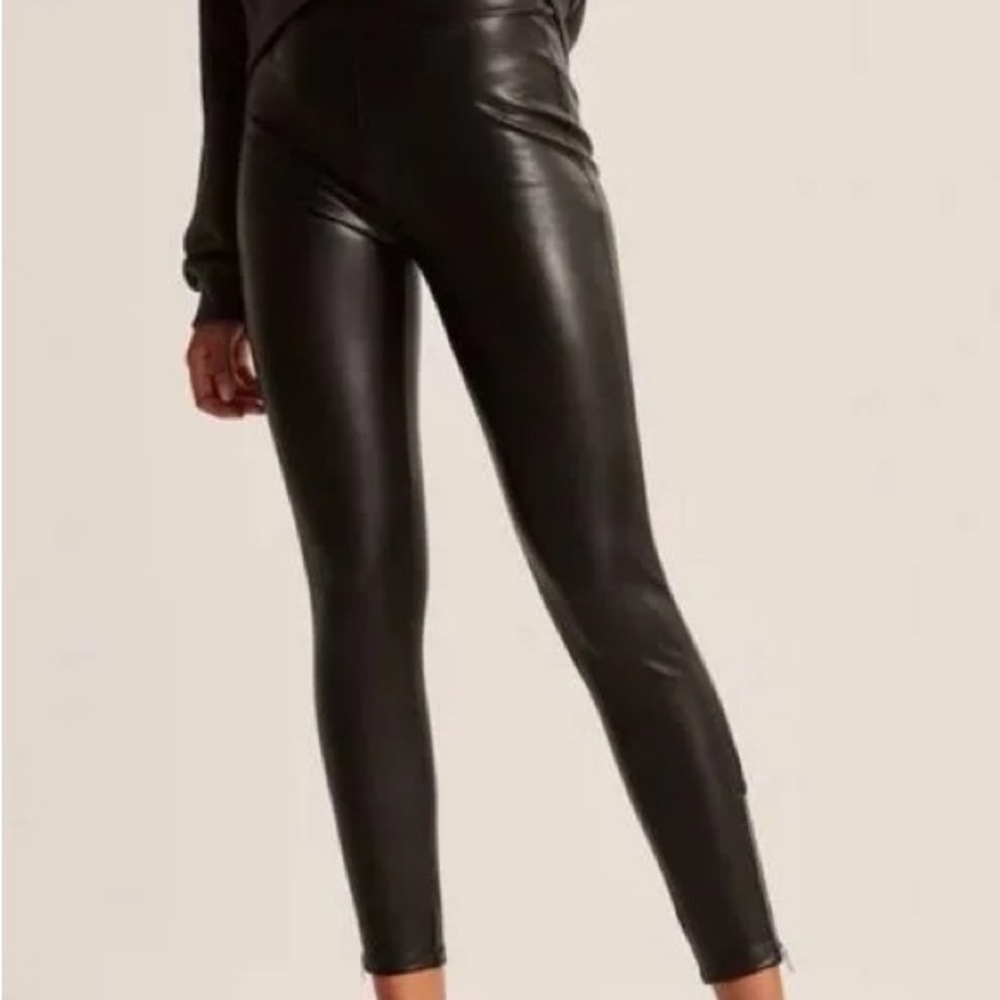Abercrombie & Fitch Black Leather Pants